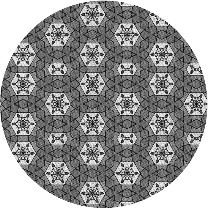 Square Machine Washable Transitional Dark Gray Rug in a Living Room, wshpat2498gry