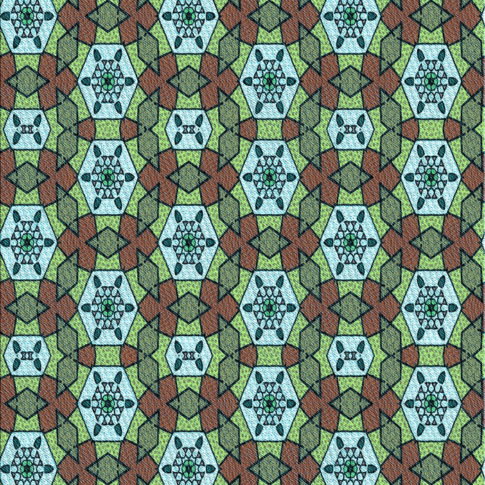 Machine Washable Transitional Green Rug, wshpat2498lblu