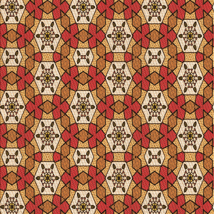 Patterned Yellow Orange Rug, pat2498org