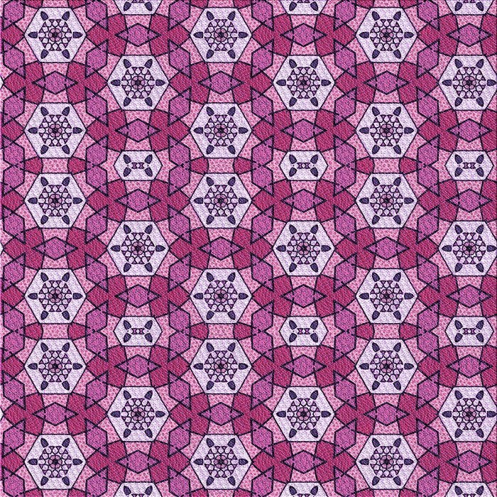 Round Patterned Dark Magenta Purple Rug, pat2498pur