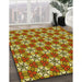 Machine Washable Transitional Saffron Red Rug in a Family Room, wshpat2498yw