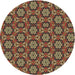 Square Machine Washable Transitional Peru Brown Rug in a Living Room, wshpat2499brn