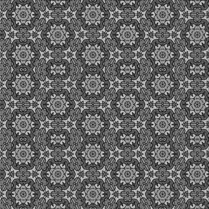 Round Patterned Dark Gray Rug, pat2499gry