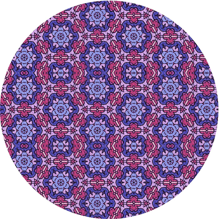 Square Patterned Purple Rug, pat2499pur