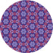 Square Patterned Purple Rug, pat2499pur