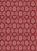 Machine Washable Transitional Cranberry Red Rug, wshpat2499rd