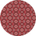 Square Patterned Cranberry Red Rug, pat2499rd