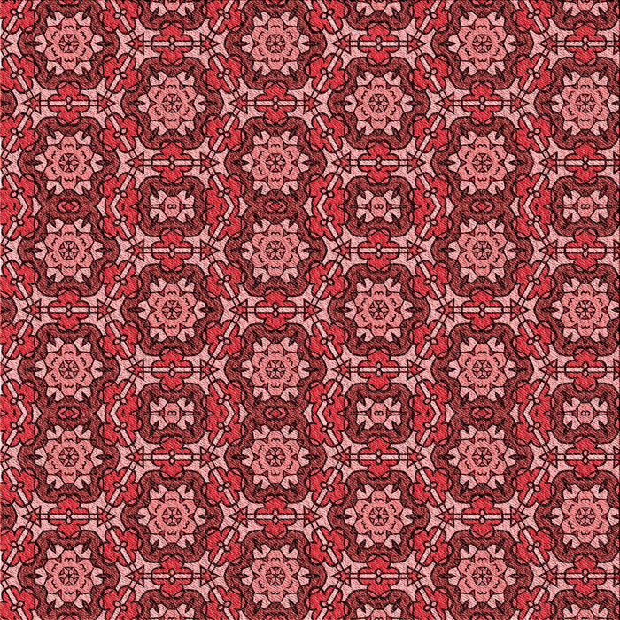 Round Patterned Cranberry Red Rug, pat2499rd