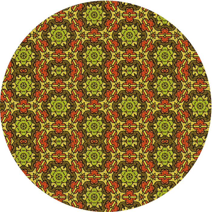 Square Patterned Red Rug, pat2499yw