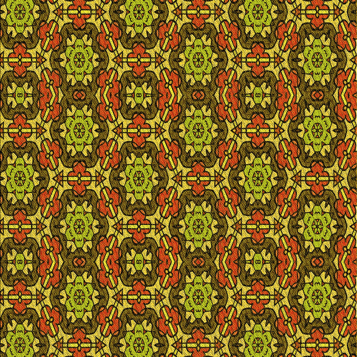 Patterned Red Rug, pat2499yw