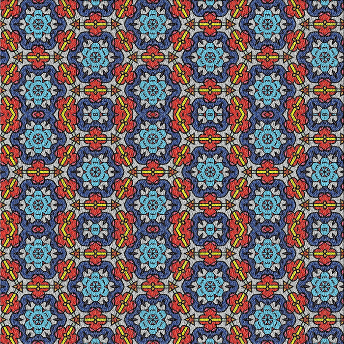 Square Patterned Purple Lily Purple Novelty Rug, pat2499