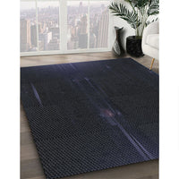 Patterned Black Novelty Rug, pat24