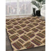 Machine Washable Transitional Red Brown Rug in a Family Room, wshpat25brn