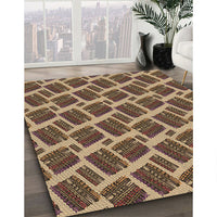 Patterned Red Brown Rug, pat25brn