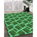 Machine Washable Transitional Deep Emerald Green Rug in a Family Room, wshpat25grn