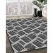 Patterned Dark Gray Rug in Family Room, pat25gry