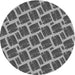 Square Patterned Dark Gray Rug, pat25gry