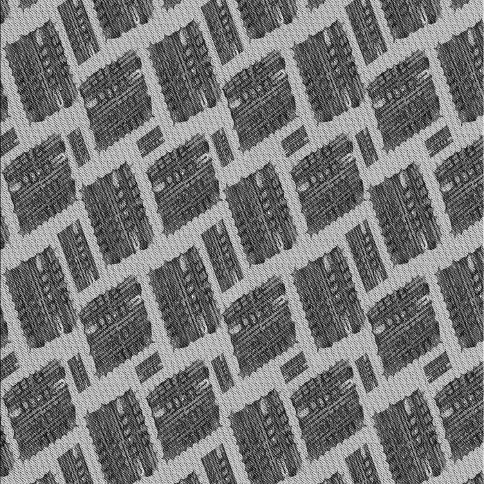 Machine Washable Transitional Dark Gray Rug, wshpat25gry