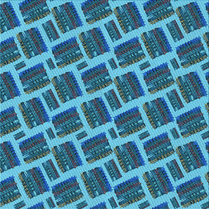 Round Machine Washable Transitional Blue Rug, wshpat25lblu