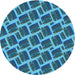 Square Patterned Blue Rug, pat25lblu