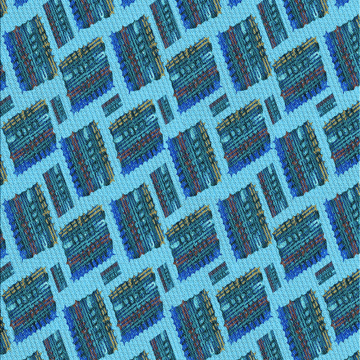 Patterned Blue Rug, pat25lblu