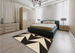 Patterned Midnight Gray Rug in a Bedroom, pat250brn