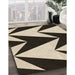 Patterned Midnight Gray Rug in Family Room, pat250brn