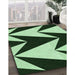 Machine Washable Transitional Light Green Rug in a Family Room, wshpat250grn