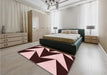 Patterned Baby Pink Rug in a Bedroom, pat250rd