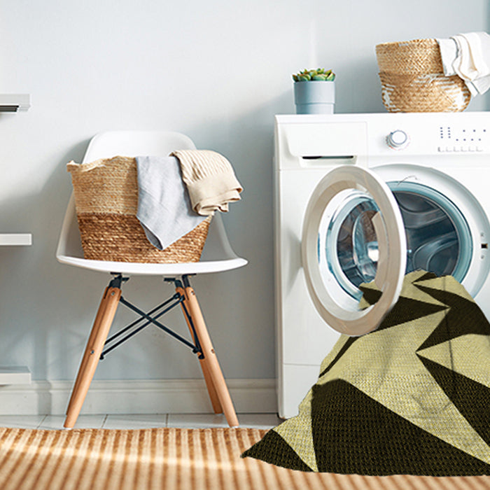 Machine Washable Transitional Midnight Gray Rug in a Washing Machine, wshpat250yw