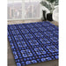 Machine Washable Transitional Night Blue Rug in a Family Room, wshpat2500blu