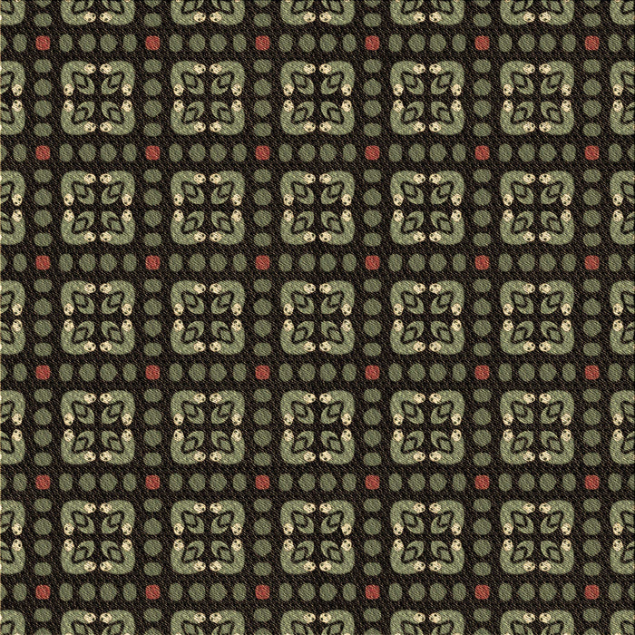 Round Patterned Midnight Gray Rug, pat2500brn