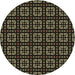 Square Patterned Midnight Gray Rug, pat2500brn