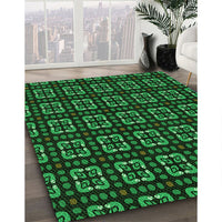 Patterned Black Rug, pat2500grn