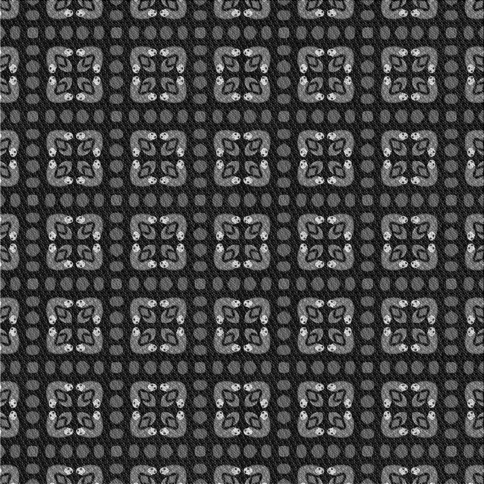 Round Patterned Midnight Gray Rug, pat2500gry