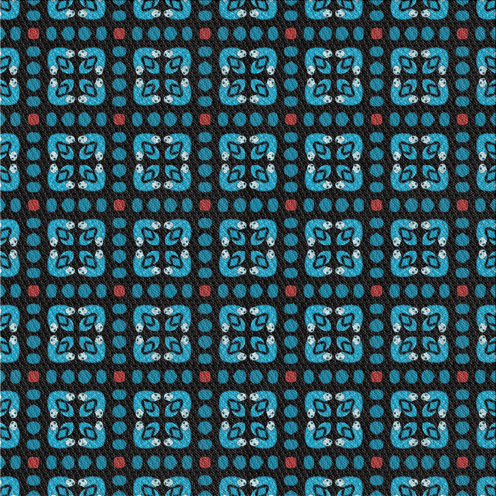 Square Patterned Blue Ivy Blue Novelty Rug, pat2500