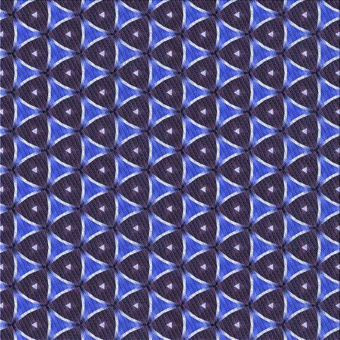 Round Patterned Blue Rug, pat2501blu