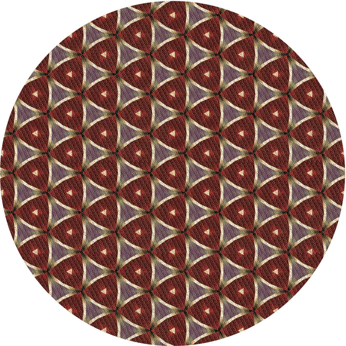 Square Machine Washable Transitional Saffron Red Rug in a Living Room, wshpat2501brn