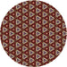 Square Patterned Saffron Red Rug, pat2501brn