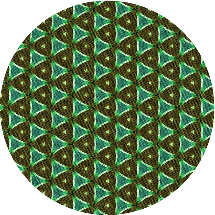 Square Patterned Milk Chocolate Brown Rug, pat2501grn