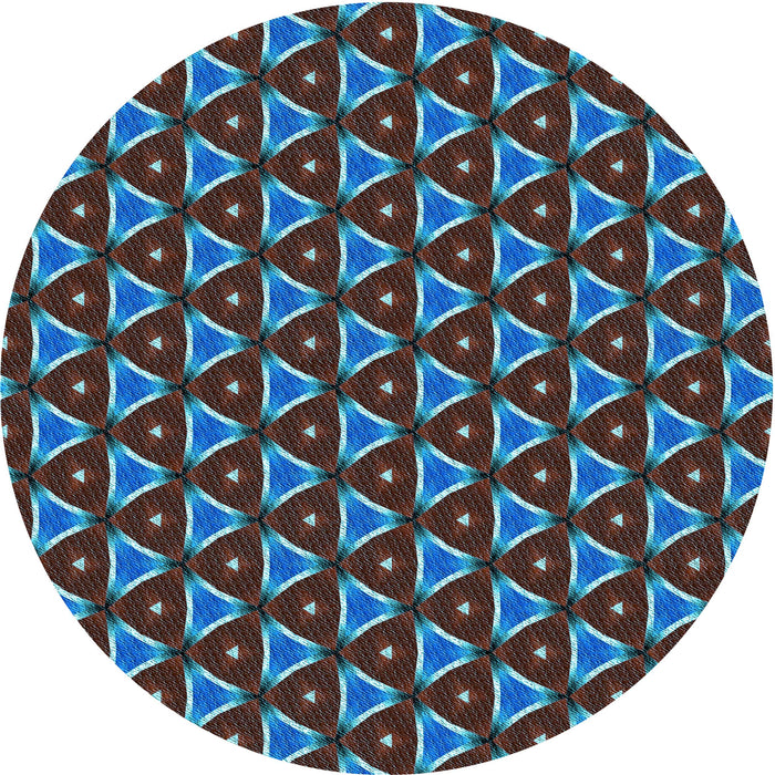 Square Machine Washable Transitional Blue Ivy Blue Rug in a Living Room, wshpat2501lblu