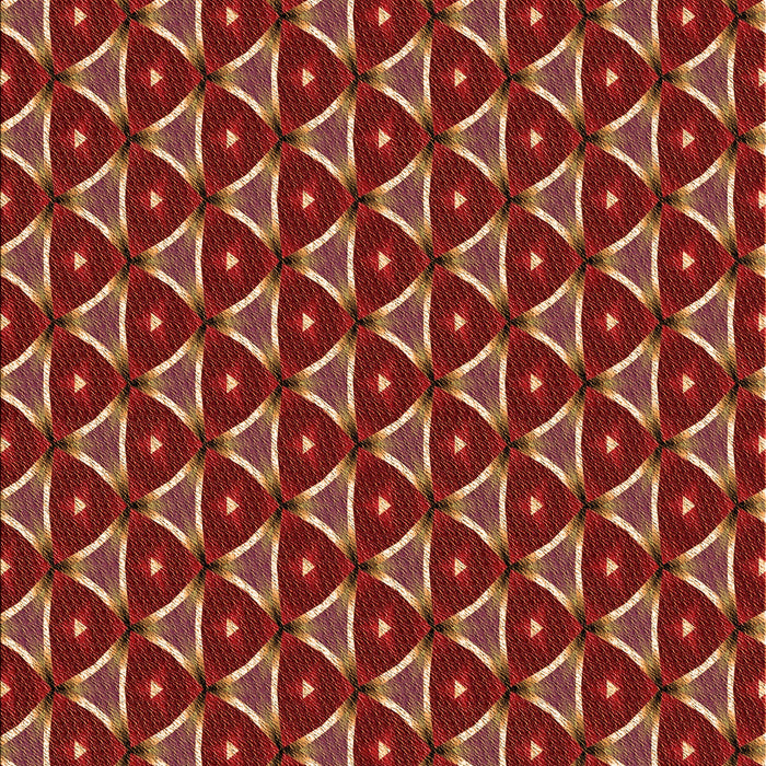 Patterned Tomato Red Rug, pat2501org