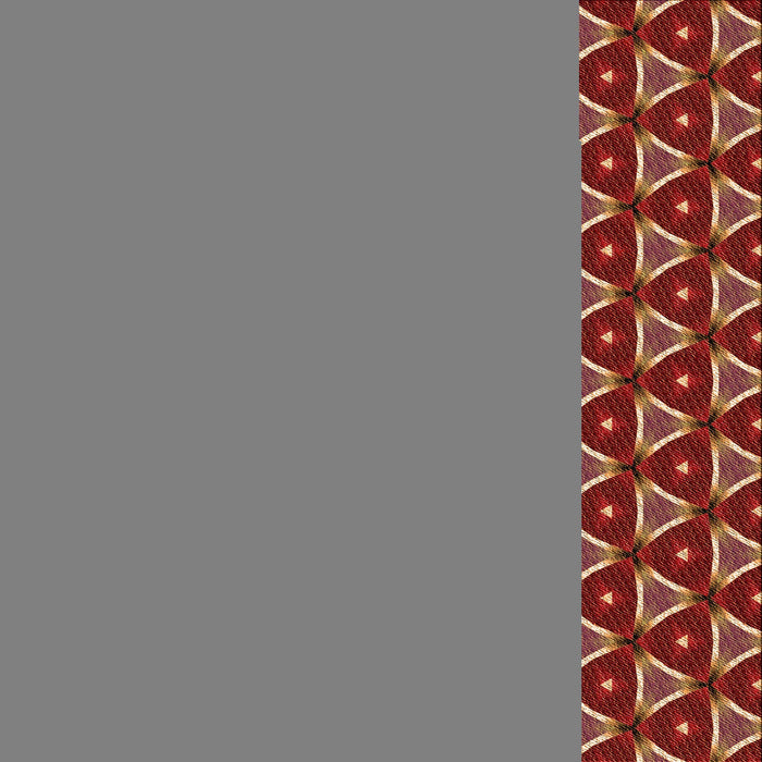 Round Patterned Tomato Red Rug, pat2501org