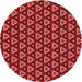 Square Patterned Red Rug, pat2501rd