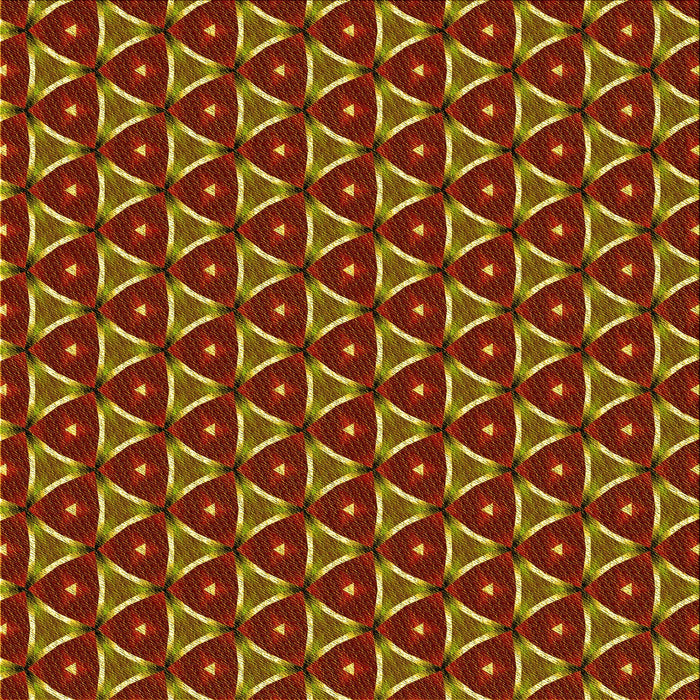 Round Patterned Cinnamon Brown Rug, pat2501yw