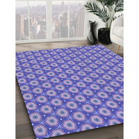 Patterned Purple Mimosa Purple Rug, pat2502blu