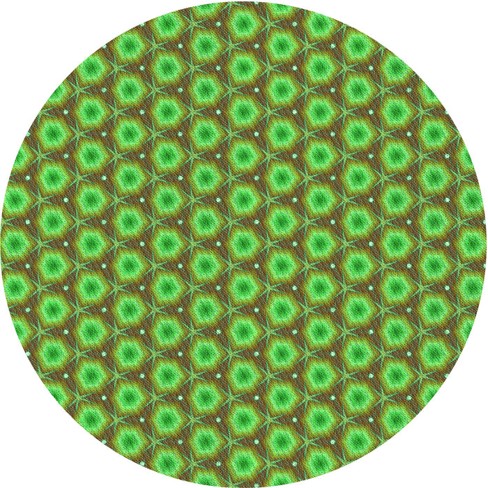 Square Machine Washable Transitional Green Rug in a Living Room, wshpat2502grn