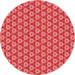 Square Patterned Red Rug, pat2502rd