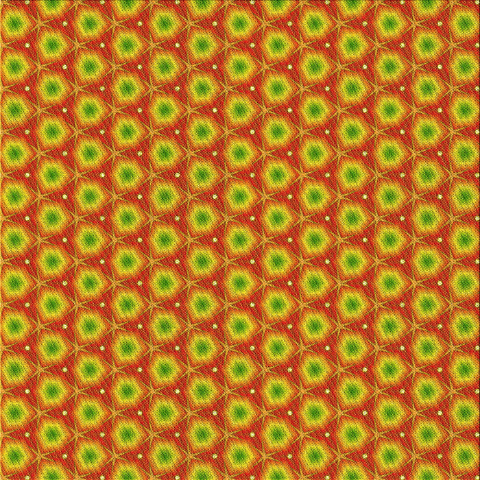 Round Patterned Scarlet Red Rug, pat2502yw