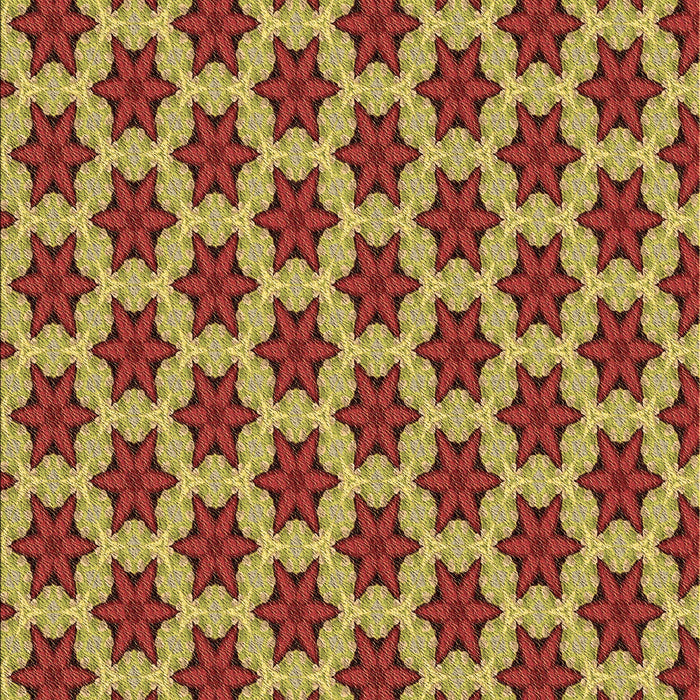 Patterned Tomato Red Rug, pat2503brn